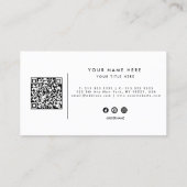 Carte De Visite Code QR professionnel personnalisé (Dos)