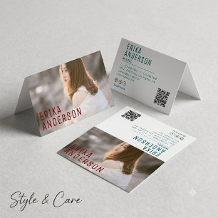 Carte De Visite Code QR Professionnel Personnalisé ajouté à l'entr