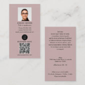 Carte De Visite Code QR professionnel Photo immobilière simple Bus (Devant / Derrière)