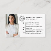 Carte De Visite Code QR Professionnel Photo Votre Logo (Devant)