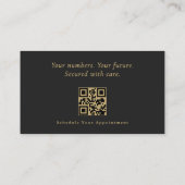 Carte De Visite Code QR professionnel pour comptable moderne CPA (Dos)