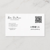 Carte De Visite Code QR professionnel pour promenade de chiens per (Dos)