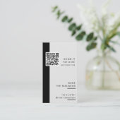Carte De Visite Code QR professionnel Promotion numérisable minima (Debout devant)