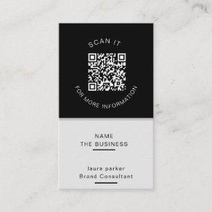 Carte De Visite Code QR professionnel Promotion numérisable minima