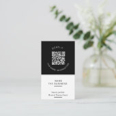Carte De Visite Code QR professionnel Promotion numérisable minima (Debout devant)