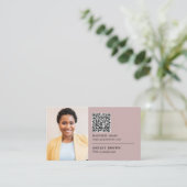 Carte De Visite Code QR professionnel réseau agent immobilier  (Debout devant)