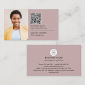 Carte De Visite Code QR professionnel réseau agent immobilier  (Devant / Derrière)