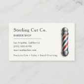 Carte De Visite Code QR Professionnel Salon de Coiffure Minimalist (Devant)