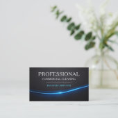 Carte De Visite Code QR Professionnel Services de Nettoyage Commer (Debout devant)