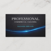 Carte De Visite Code QR Professionnel Services de Nettoyage Commer (Devant)