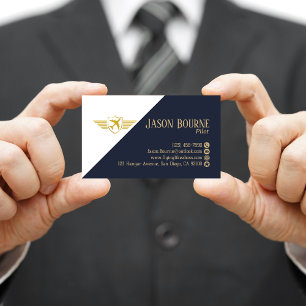 Carte De Visite Code QR Professionnel Simple Bleu Marine