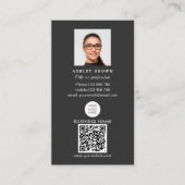 Carte De Visite Code QR professionnel Simple Modern logo photo (Devant)