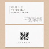 Carte De Visite Code QR professionnel simple moderne
