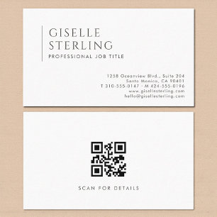 Carte De Visite Code QR professionnel simple moderne