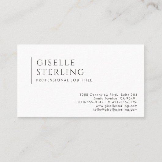 Carte De Visite Code QR professionnel simple moderne (Devant)
