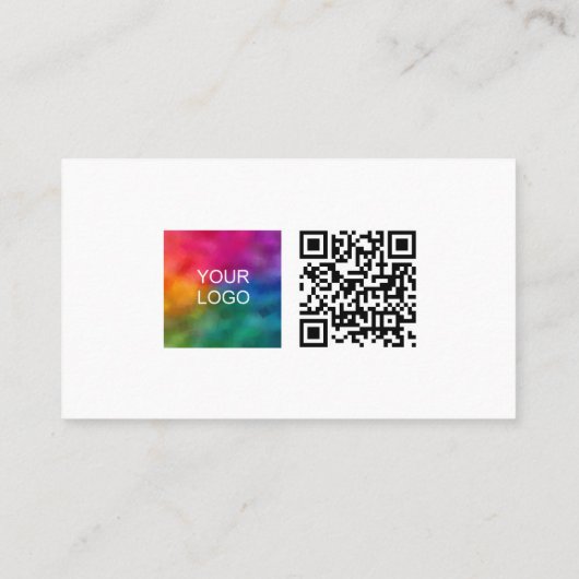 Carte De Visite Code QR professionnel Téléchargez votre propre log (Dos)
