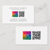 Carte De Visite Code QR professionnel Téléchargez votre propre log (Devant / Derrière)
