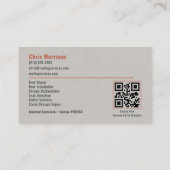 Carte De Visite Code QR Professionnel Toiture Couvreur (Dos)