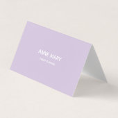 Carte De Visite Code QR Professionnel Violet Blanc Lavande Violet (Devant)
