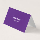 Carte De Visite Code QR professionnel violet blanc moderne couleur (Devant)