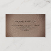 Carte De Visite Code QR profil feuille métallisée rustique (Dos)