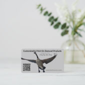 Carte De Visite Code QR promotionnel personnalisé Médias sociaux (Debout devant)