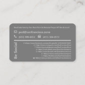 Carte De Visite Code QR promotionnel personnalisé Médias sociaux (Dos)