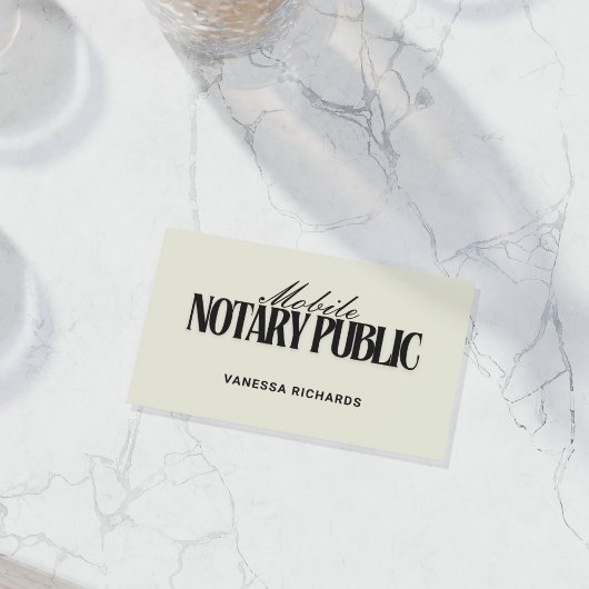 Carte De Visite Code QR Public Noir & Beige Noir & Beige