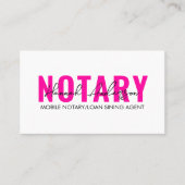 Carte De Visite Code QR | Public Noir Mobile Hot Rose moderne (Devant)