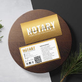 Carte De Visite Code QR | Public Notaire Mobile Gold moderne