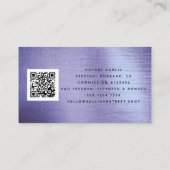 Carte De Visite Code QR Quill Noyau Violet Mobile (Dos)