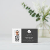 Carte De Visite Code QR - Réalisateur réseau moderne photo Entrepr (Debout devant)