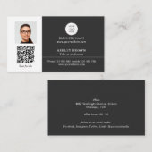 Carte De Visite Code QR - Réalisateur réseau moderne photo Entrepr (Devant / Derrière)