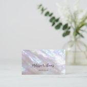 Carte De Visite Code QR | Reflet Nacre (Debout devant)