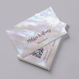 Carte De Visite Code QR | Reflet nacré
