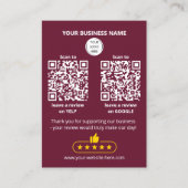 Carte De Visite Code QR Revue des Entreprises de Bourgogne GOOGLE (Devant)