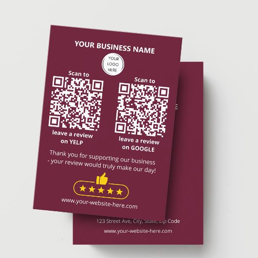 Carte De Visite Code QR Revue des Entreprises de Bourgogne GOOGLE