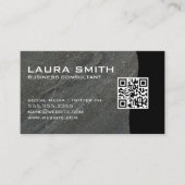 Carte De Visite Code QR / Roche gris foncé (Devant)