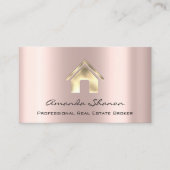 Carte De Visite Code QR Rose agent courtier immobilier professionn (Devant)