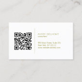 Carte De Visite Code QR Rose Clair Modernité Beauté (Dos)