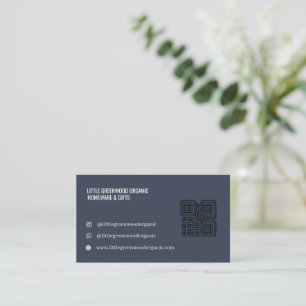 Carte de visite Code QR   Rose Féminin Moderne