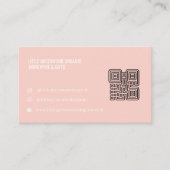 Carte de visite Code QR | Rose Féminin Moderne (Devant)