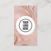 Carte De Visite Code QR Rose Gold Blanc Connectez-vous avec nous M (Dos)