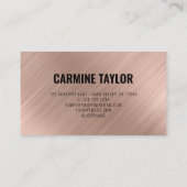 Carte De Visite Code QR Rose Gold Moderne (Dos)