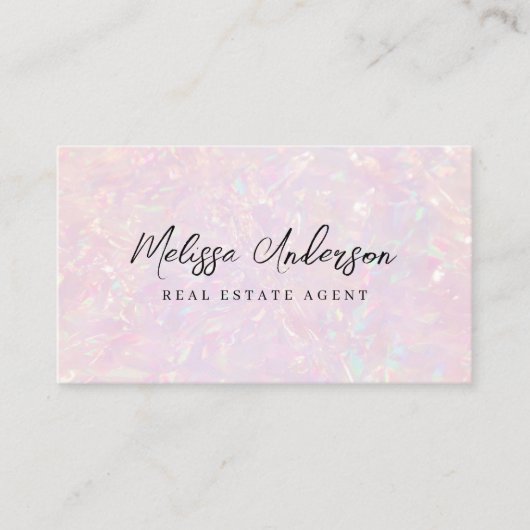 Carte De Visite Code QR rose Luxe (Devant)