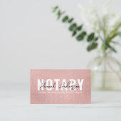 Carte De Visite Code QR | Rose moderne Gold Mobile Notaire Public (Debout devant)