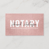 Carte De Visite Code QR | Rose moderne Gold Mobile Notaire Public (Devant)