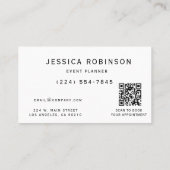 Carte De Visite Code QR Rose Pâle Professionnel (Dos)