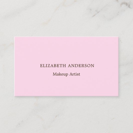 Carte De Visite Code qr rose pâle simple (Devant)