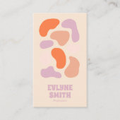 Carte De Visite Code QR rose rétro Abstrait Super Girly (Devant)